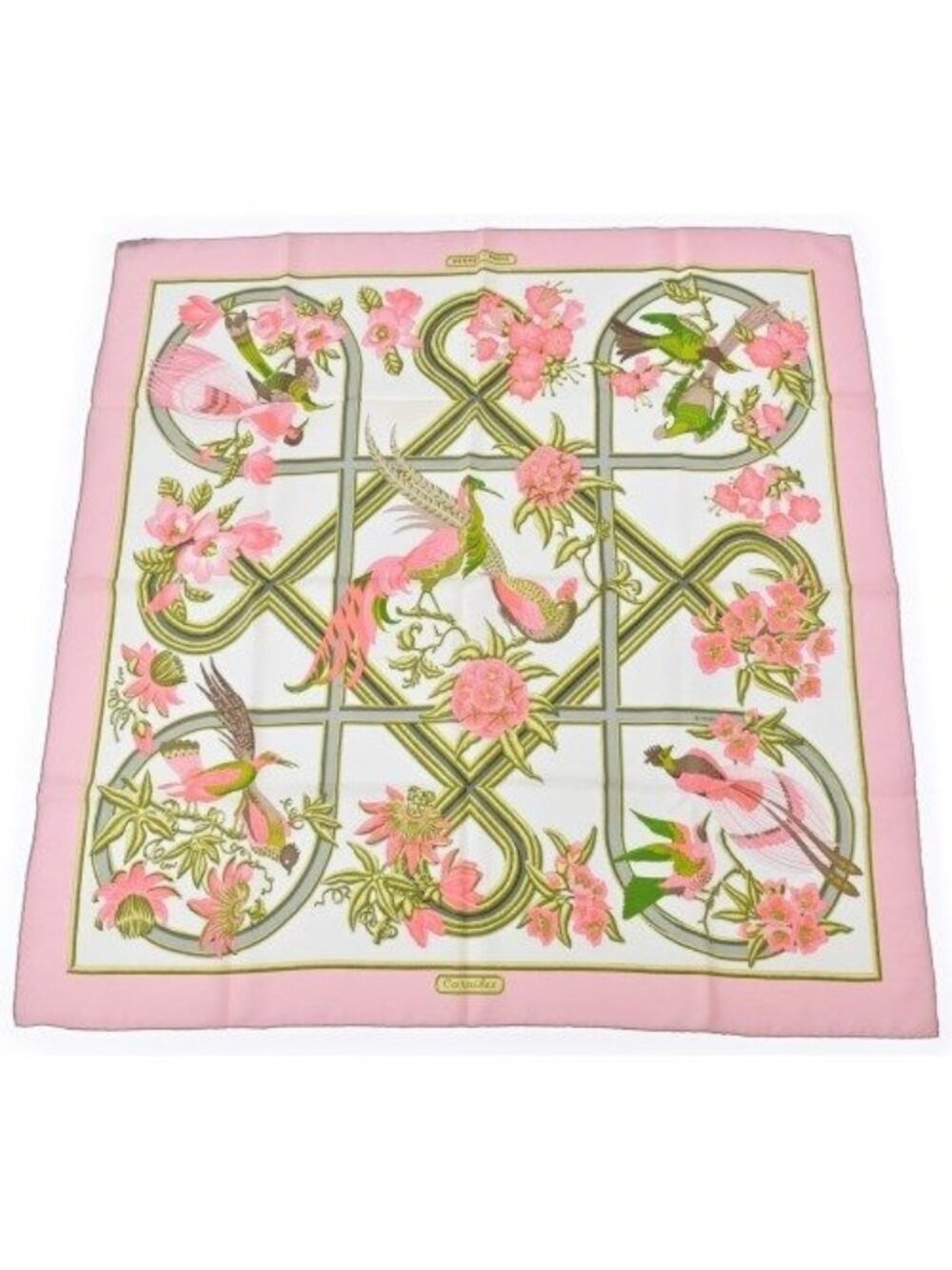 Hermes Bandana Scarf White